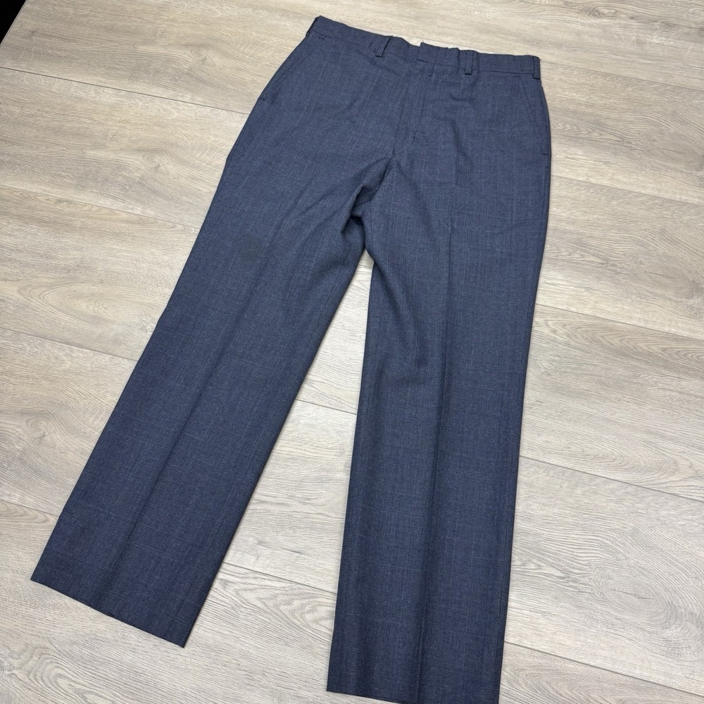 VTG Burberry Gray‎ Blue Plaid Trouser Pants Men's Classy Preppy